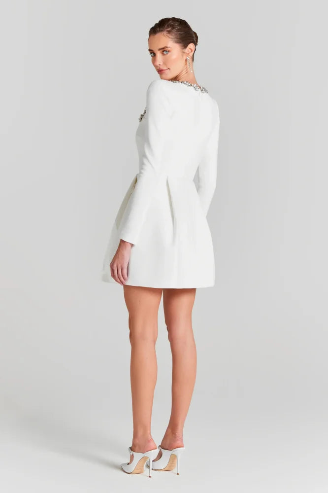 Ella | Elegant Velvet Mini Dress for Wedding Guests and Cocktail Parties