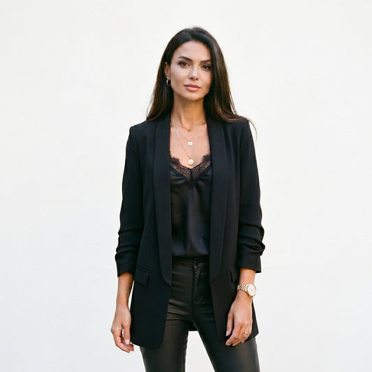 Martina - Elegant Black Blazer for Women