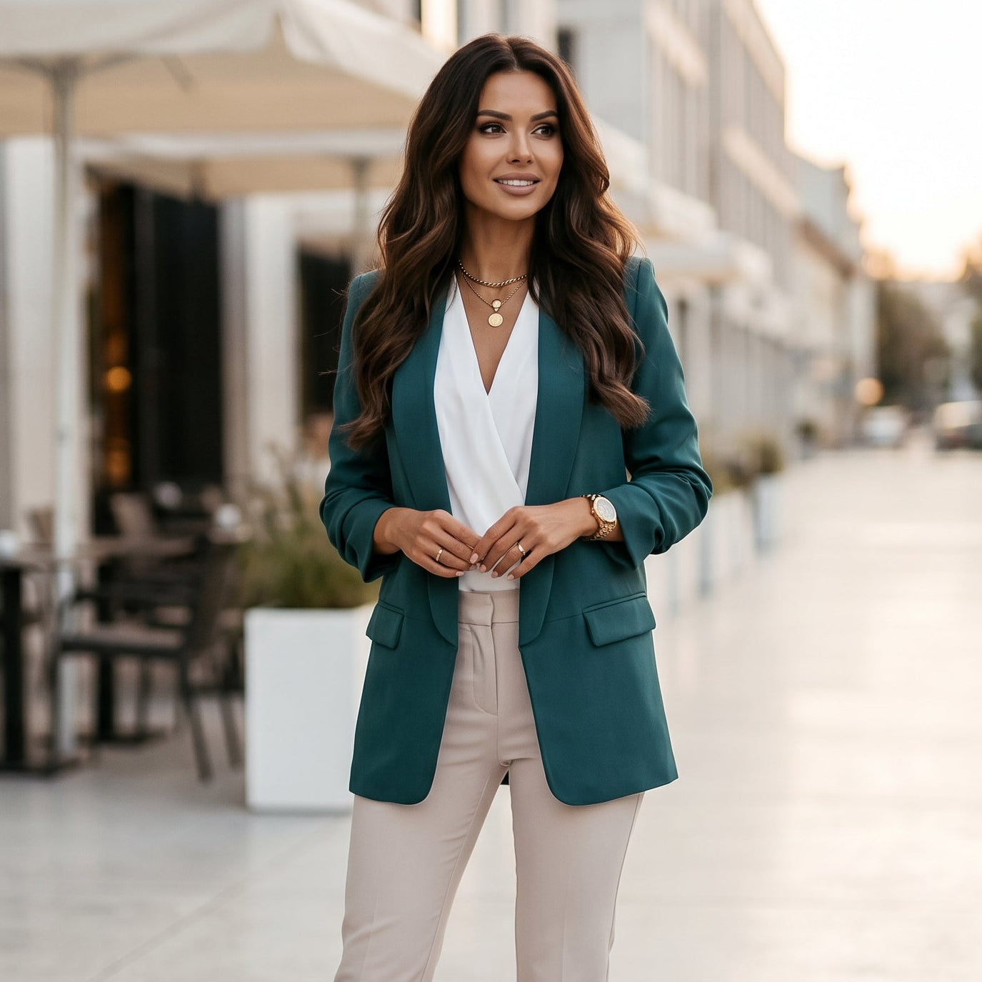 Martina - Elegant Black Blazer for Women