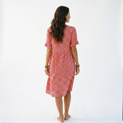 Lumia - Breezy Floral A-Line Women's Summer Mini Dress