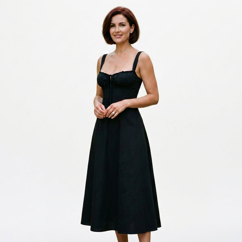Mia - Elegant Floral Corset Summer Dress for Wedding Guests