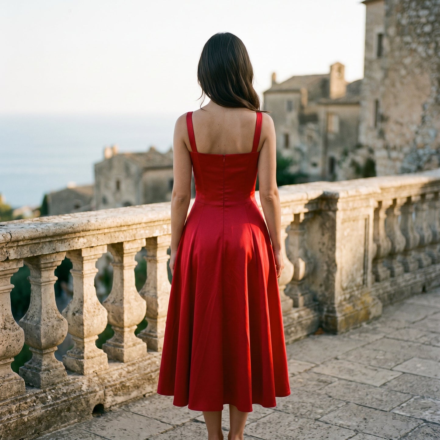 Mia - Elegant Floral Corset Summer Dress for Wedding Guests