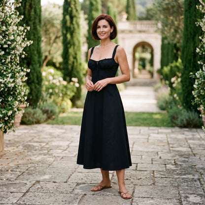 Mia - Elegant Floral Corset Summer Dress for Wedding Guests
