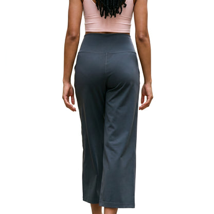 Mia - Soft High Waist Wide Leg Capri Pants for Women