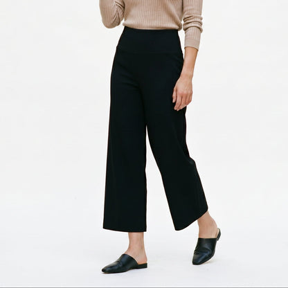 Mia - Soft High Waist Wide Leg Capri Pants for Women