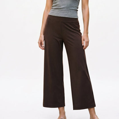 Mia - Soft High Waist Wide Leg Capri Pants for Women