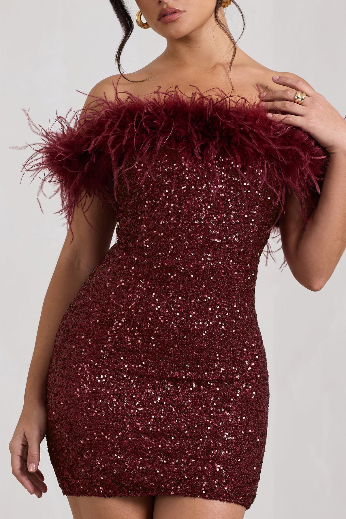 Mia | Elegant Black Glitter Mini Dress for Women