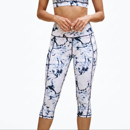 Olivia - High Waisted Tummy Control Capri Leggings With Pockets