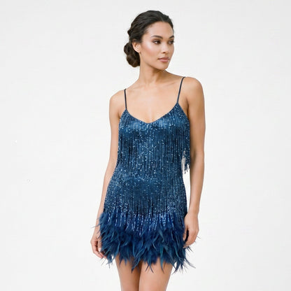Sabrina - Dazzling Black Cocktail Dress for Parties