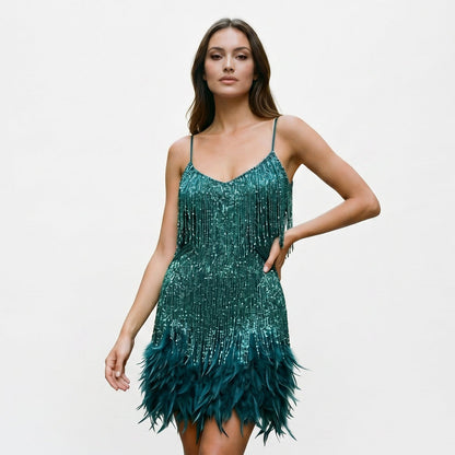 Sabrina - Dazzling Black Cocktail Dress for Parties