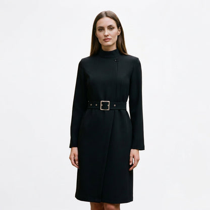 Sabrina - Elegant Black A-Line Dress for Women