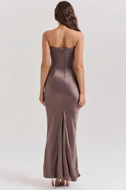 Sabrina - Elegant Strapless Corset Gown for Wedding Guests