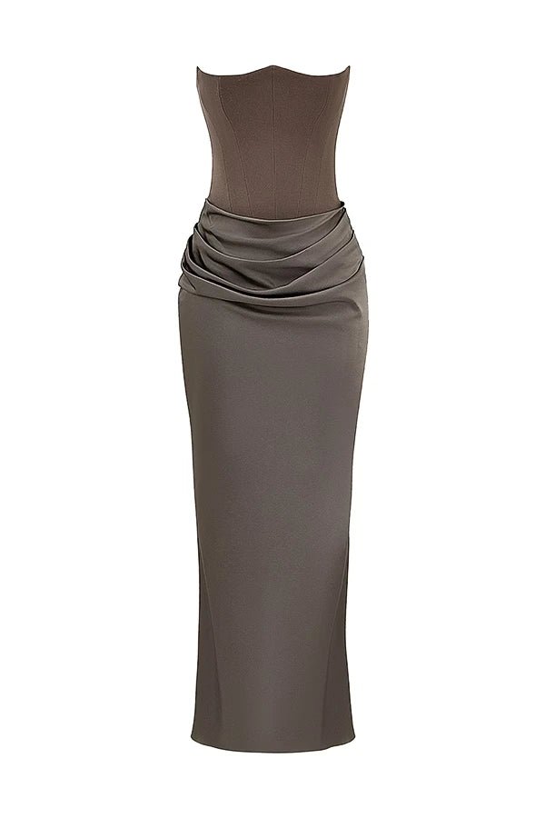 Sabrina - Elegant Strapless Corset Gown for Wedding Guests