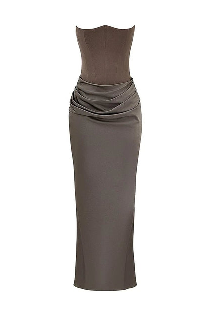 Sabrina - Elegant Strapless Corset Gown for Wedding Guests