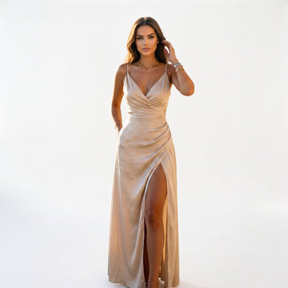 Seraphina - Elegant Black Maxi Dress for Formal Occasions