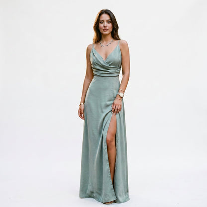 Seraphina - Elegant Black Maxi Dress for Formal Occasions