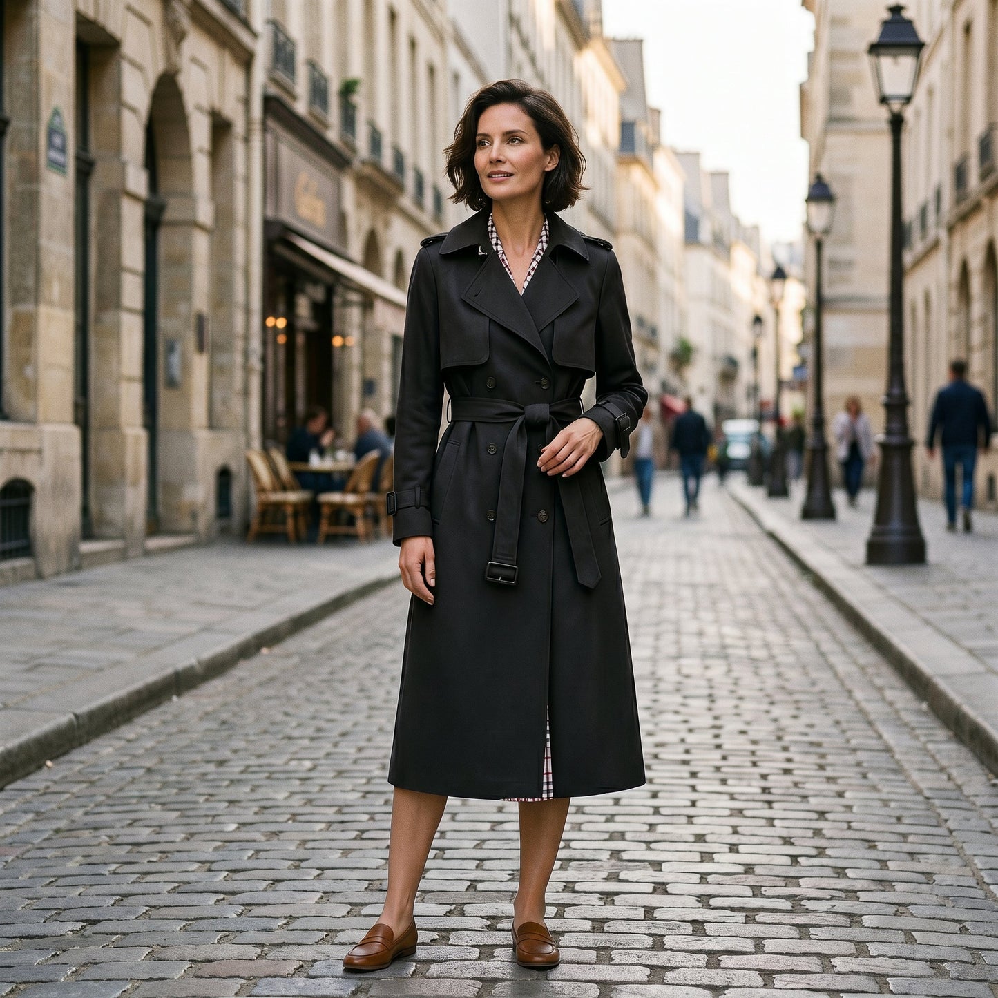 Sophia - Elegant Long Trench Coat for Women