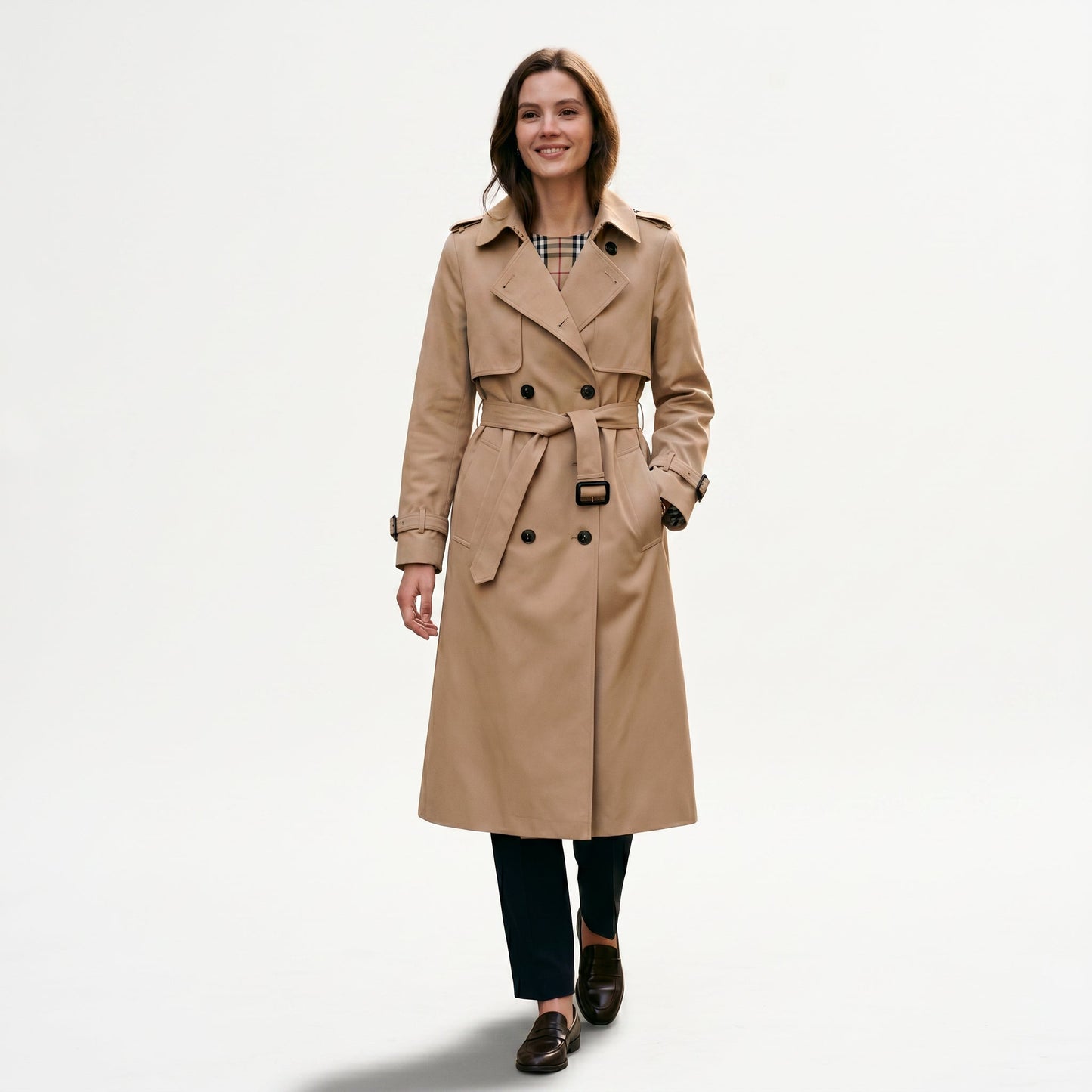 Sophia - Elegant Long Trench Coat for Women