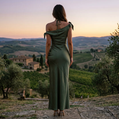 Sophia - Elegant Off-Shoulder Summer Wedding Guest Dress