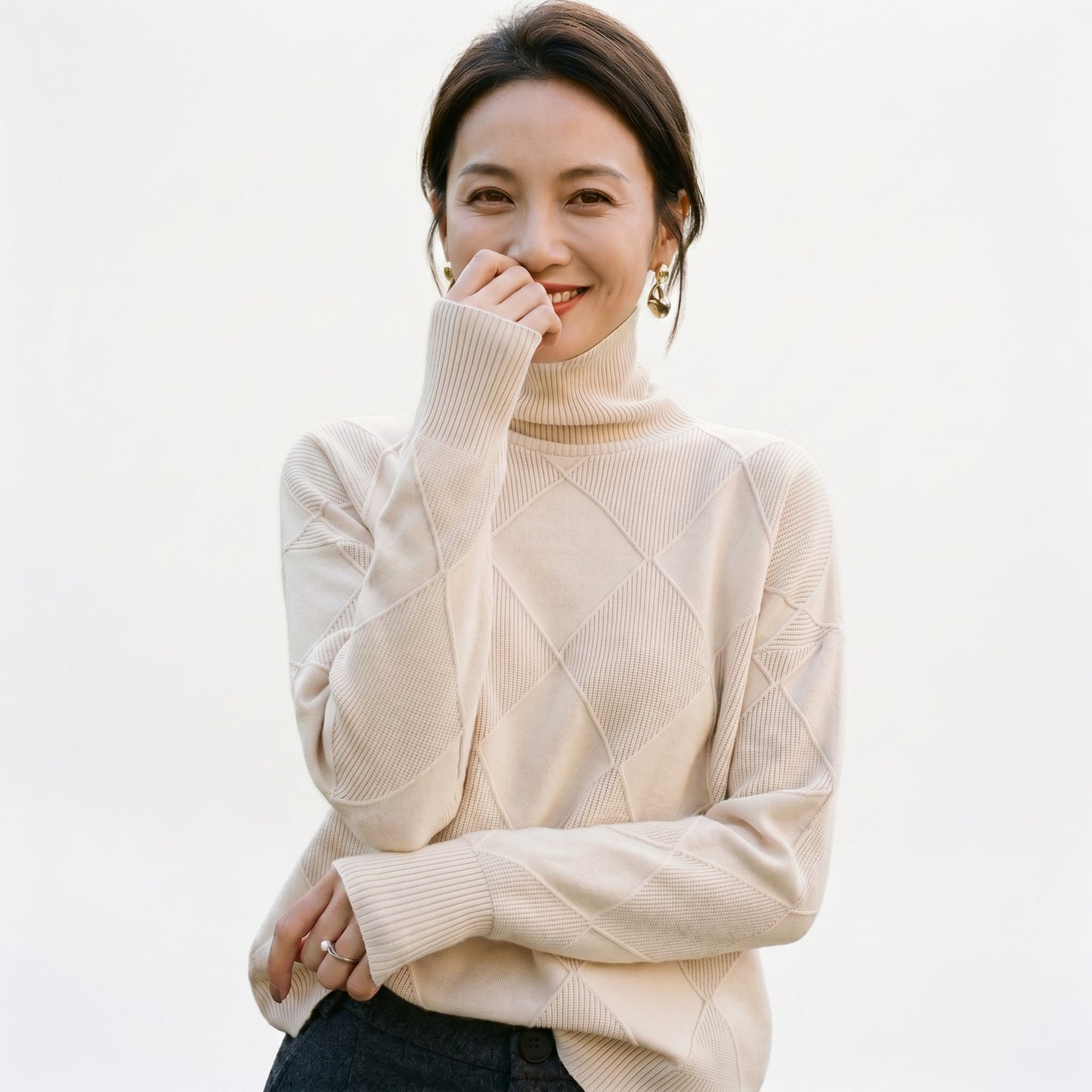 Sophia - Elegant Warm Turtleneck Shirt for Women