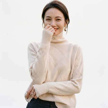 Sophia - Elegant Warm Turtleneck Shirt for Women