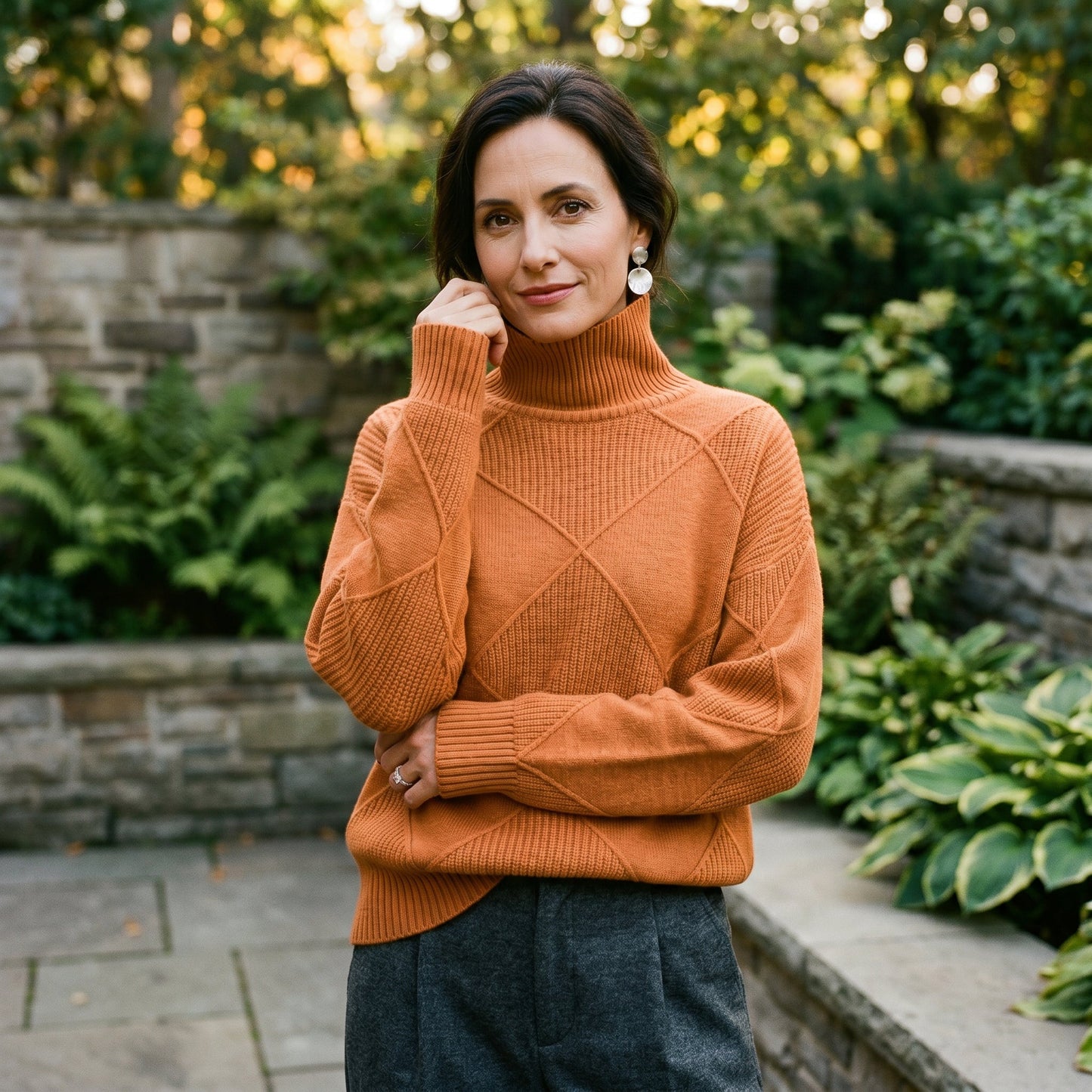Sophia - Elegant Warm Turtleneck Shirt for Women