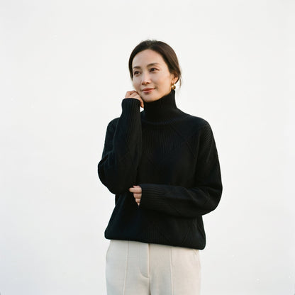 Sophia - Elegant Warm Turtleneck Shirt for Women