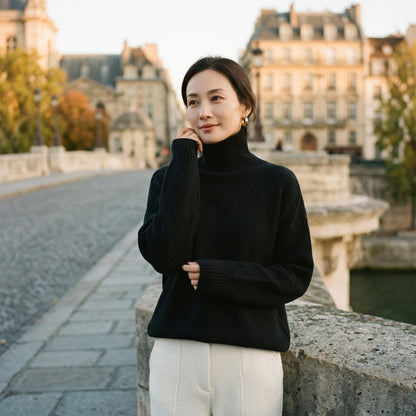 Sophia - Elegant Warm Turtleneck Shirt for Women