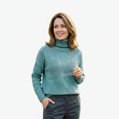 Sophia - Elegant Warm Turtleneck Shirt for Women
