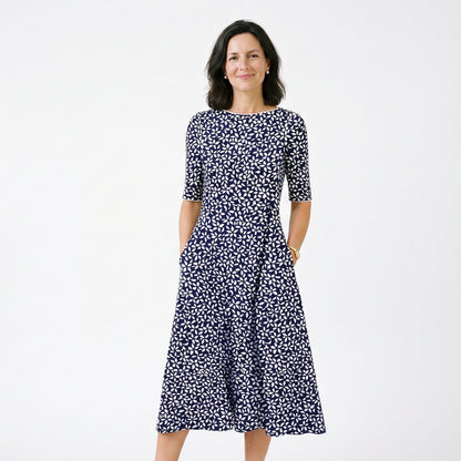 Flora - Breezy Floral A-Line Womens Dress for Summer