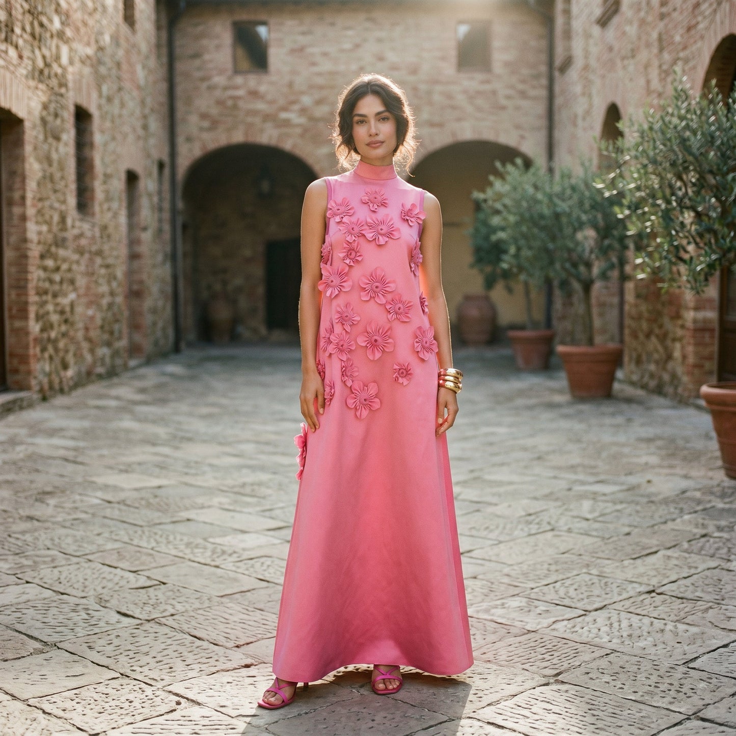 Sophie - Elegant Floral White Maxi Dress for Women
