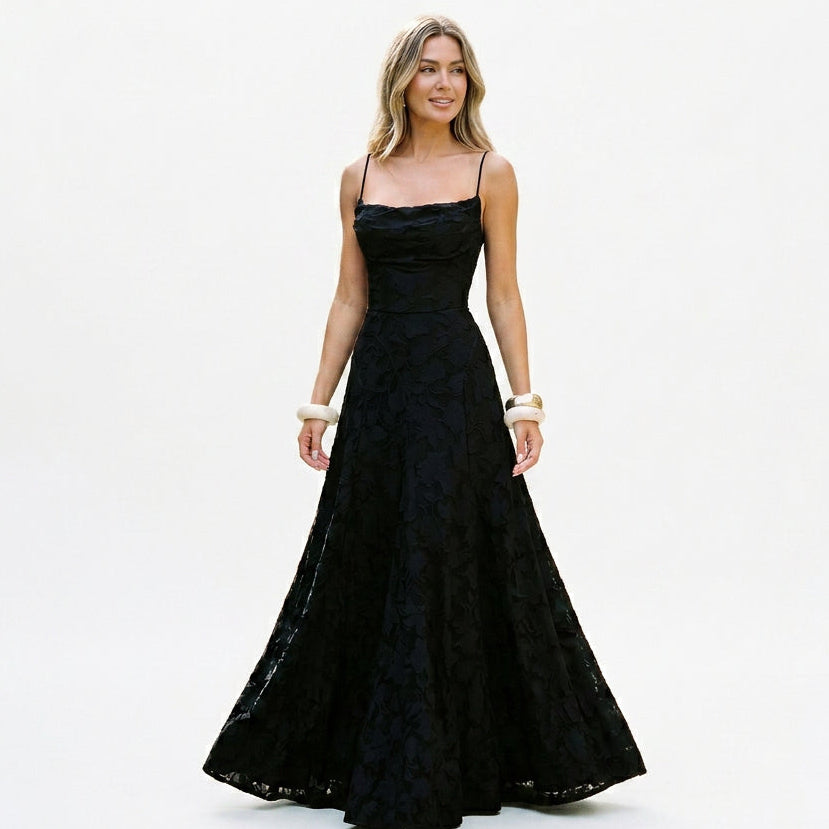 Sophie - Elegant Lace Maxi Evening Gown for Formal Events