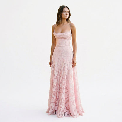 Sophie - Elegant Lace Maxi Evening Gown for Formal Events