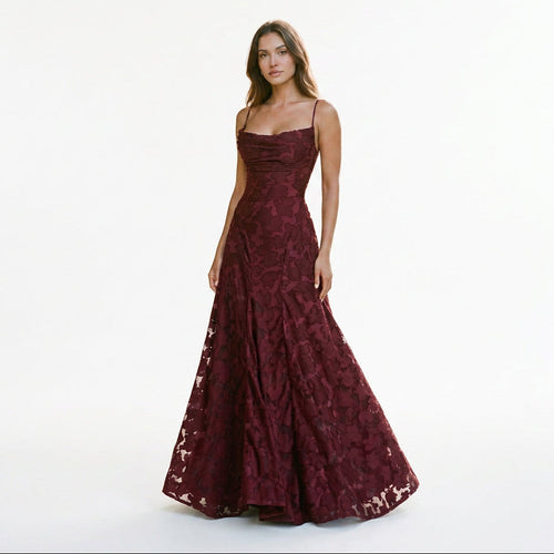 Sophie - Elegant Lace Maxi Evening Gown for Formal Events