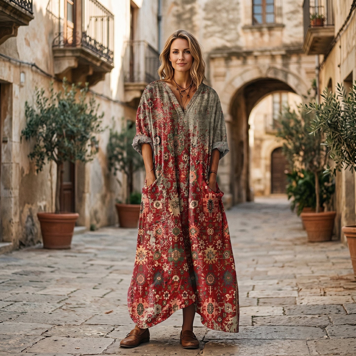 Roxana - Vibrant Bohemian Summer Dress