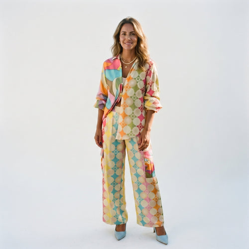 Sophie - Vibrant Relaxed Women's Loungewear Two Piece Set