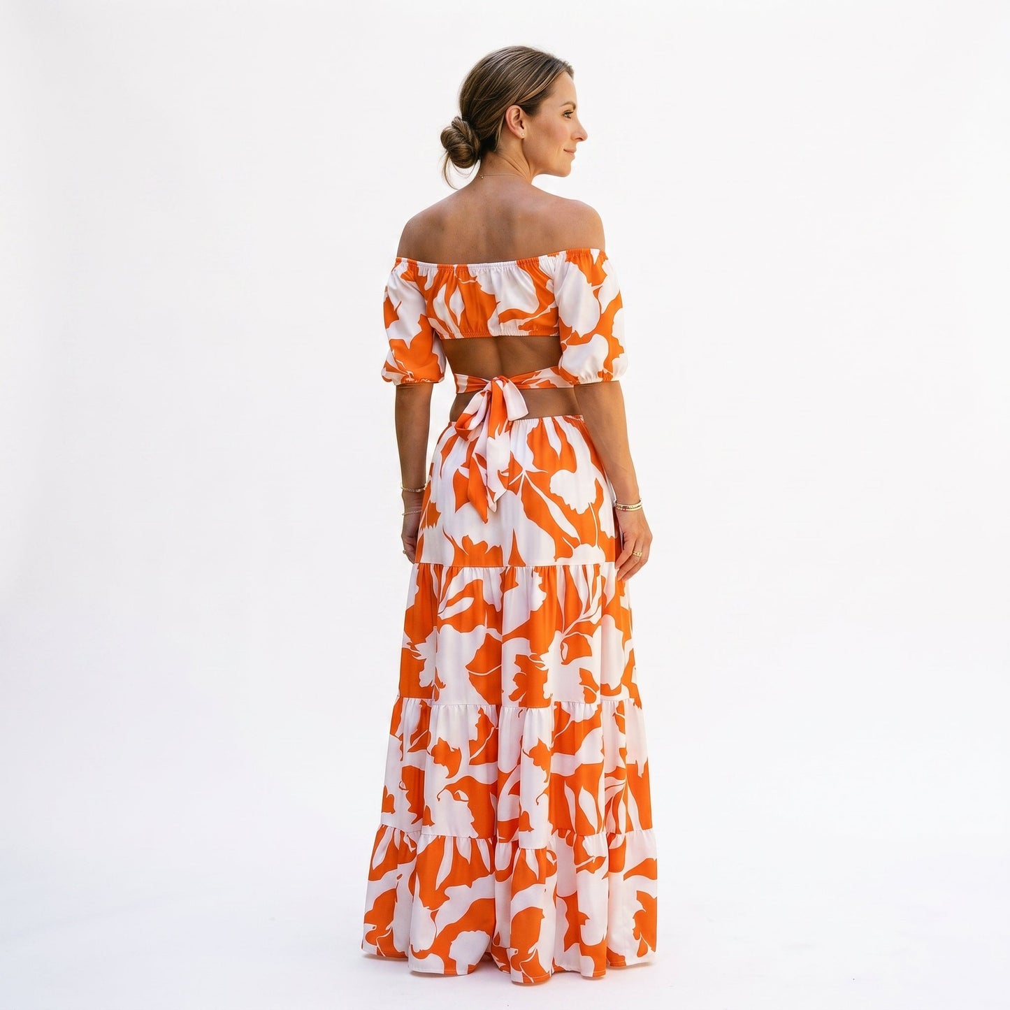 Xiomara - Elegant Off-Shoulder Summer Maxi Dress for Weddings